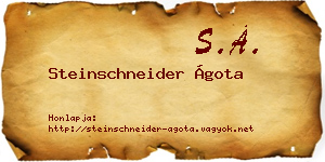 Steinschneider Ágota névjegykártya